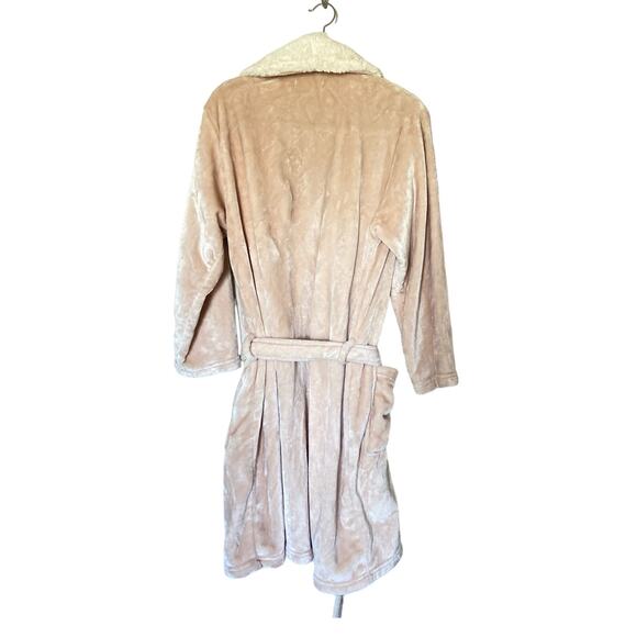 ADRIENNE VITTADINI STUDIO Ultra Soft Faux Fur Collar Plush Bathrobe - Picture 3 of 6